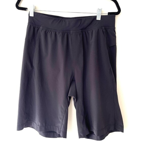 Lululemon Lineless Shorts Mens Size Medium Black Loose Fit Pockets Athletic - Picture 1 of 8